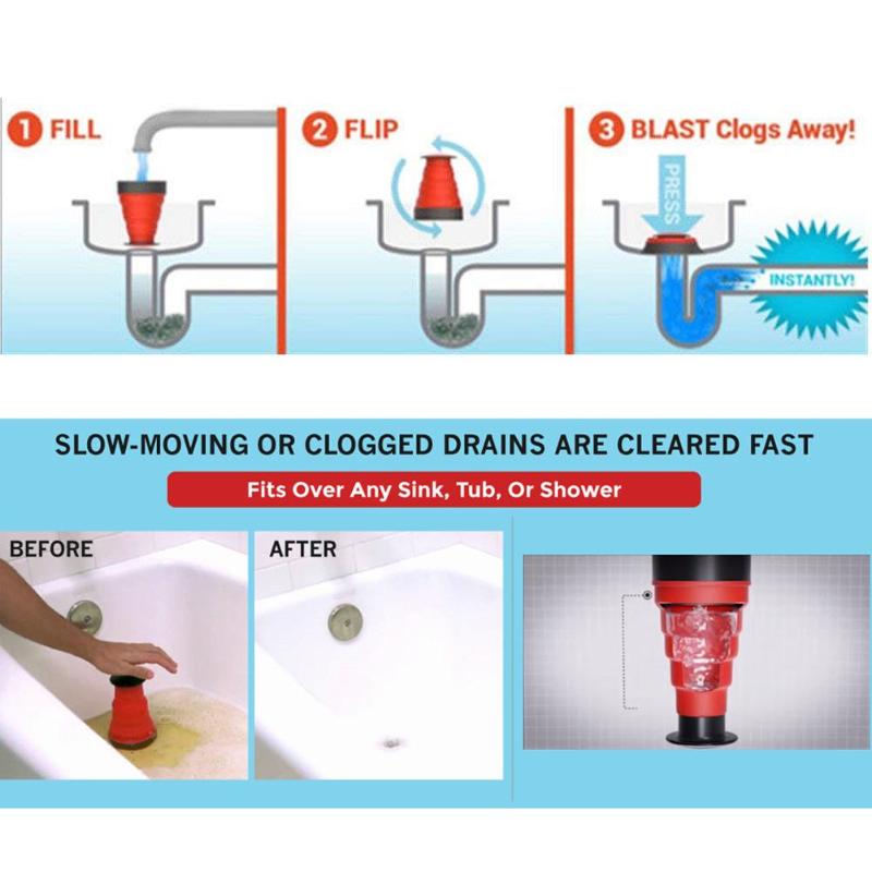 Sink Blaster Drain Unclogging Tool